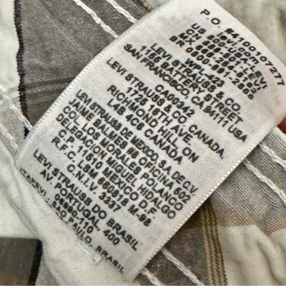 Levi’s White Tag Mens Sz 40 Gray Checkered Cargo Short Streetwear Vintage Skater - Picture 9 of 14